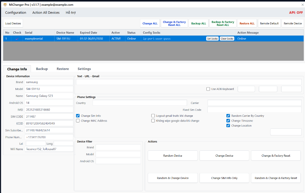 Michanger Pro UI